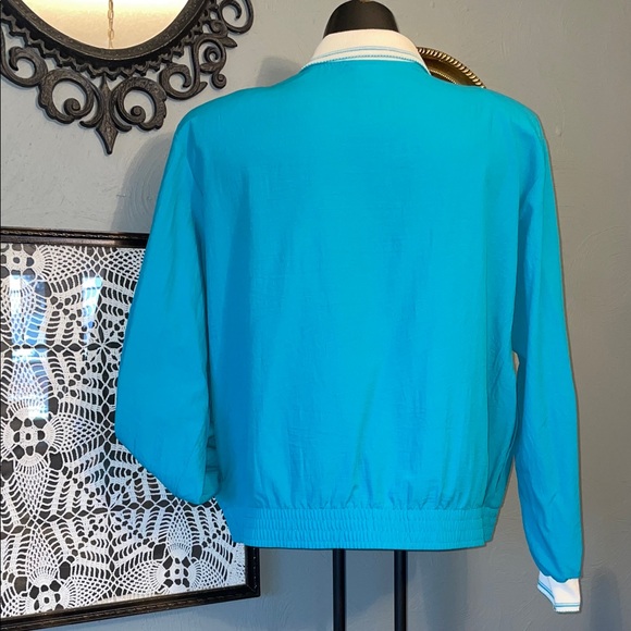 Tag Turquoise Floral Zip-Up Bomber Jacket - Picture 3 of 5